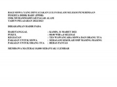Pengumuman Hasil Tes Penerimaan Peserta Didik Baru (PPDB) T.P. 2022/2023 SmkUnggulan Muhammadiyah Pga yang dinyatakan LULUS ⬇️⬇️⬇️⬇️⤵️⤵️⤵️