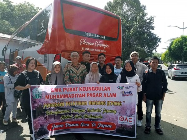 Keberangkatan Pelatihan Magang Jepang SMK Muhammadiyah Pagaralam