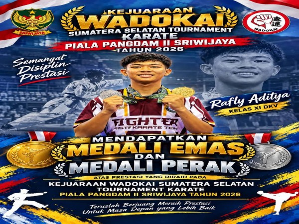Kejuaraan Wadokai Sumatera Selatan Turnament Karate Piala Pangdam II Sriwijaya Tahun 2026.