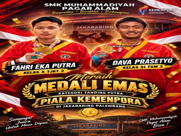 Prestasi membanggakan kembali diraih oleh Siswa SMK Muhammadiyah Pagar Alam