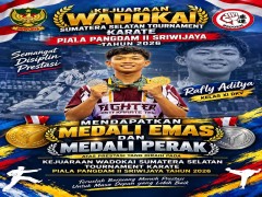 Kejuaraan Wadokai Sumatera Selatan Turnament Karate Piala Pangdam II Sriwijaya Tahun 2026.